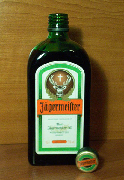 a bottle of jagermeister