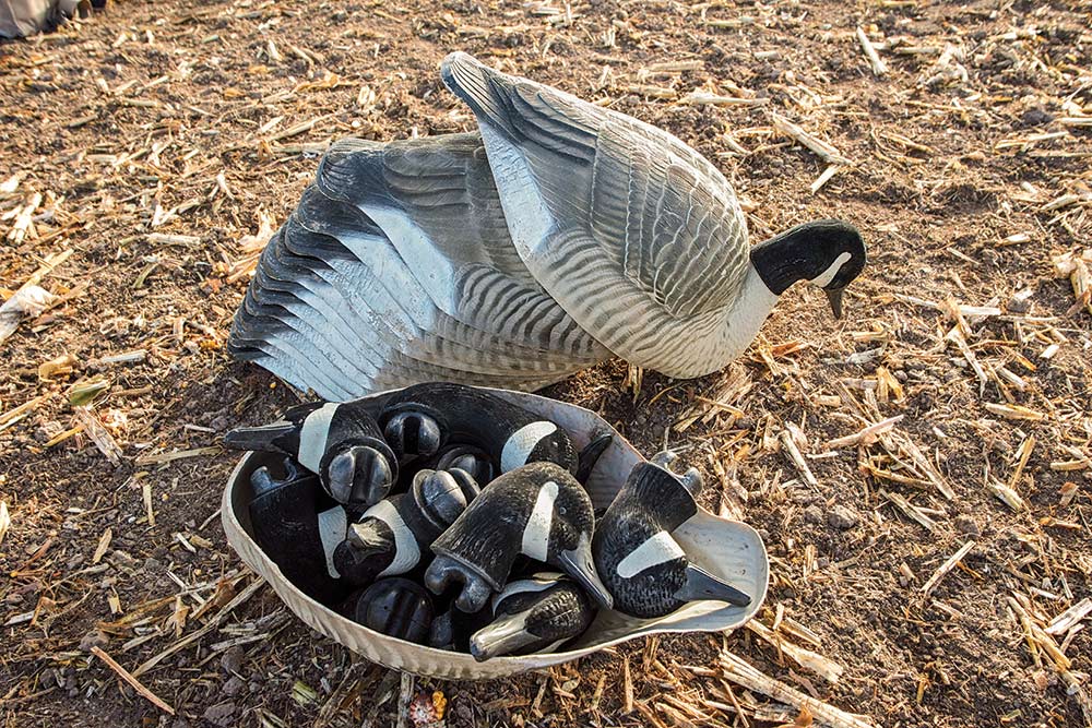 stack of avery shell geese decoys