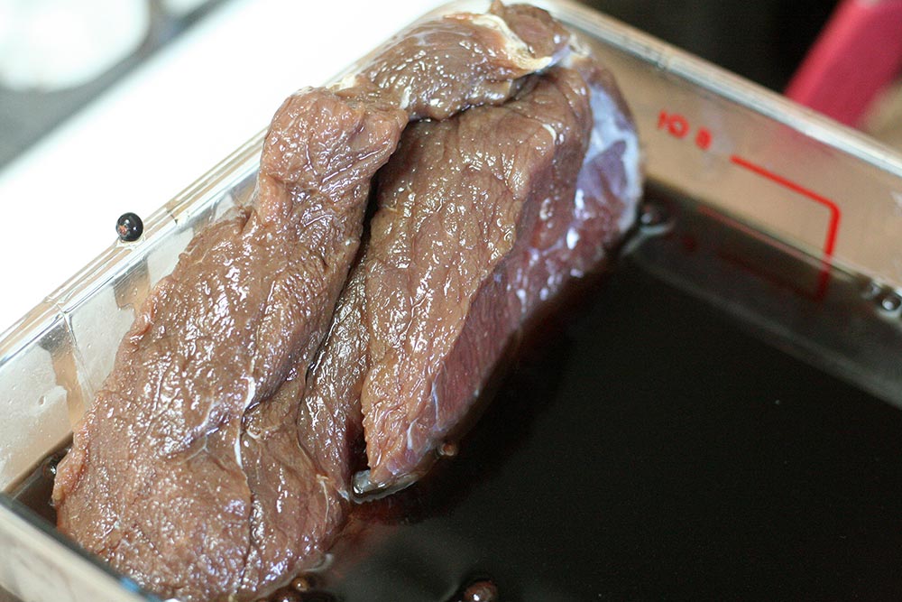 venison ham in a brine