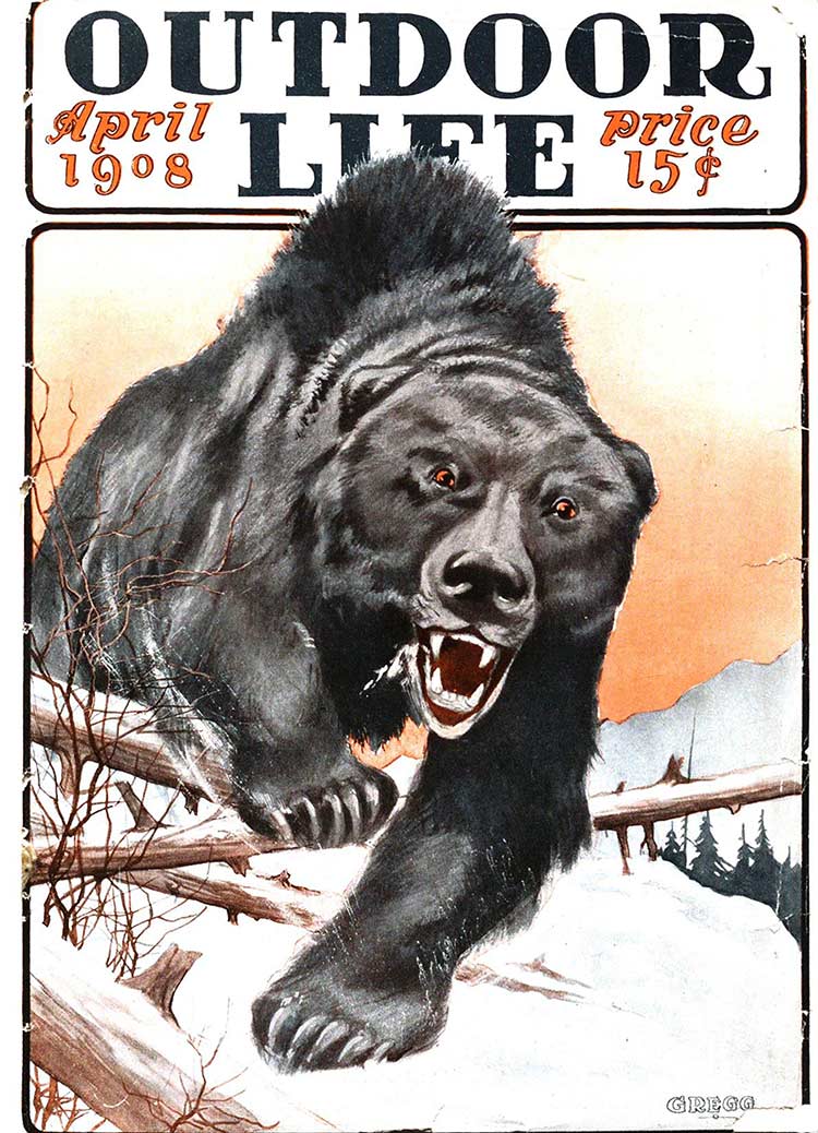 Cover of the April 1908 issue of Outdoor Life