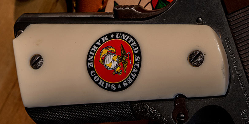 NC Ordnance Inc custom imitation ivory gun grip