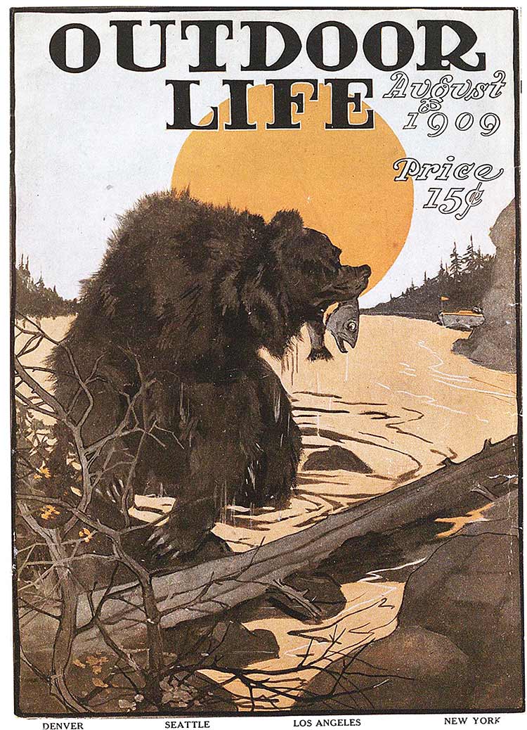 Cover of the August 1909 issue of Outdoor Life
