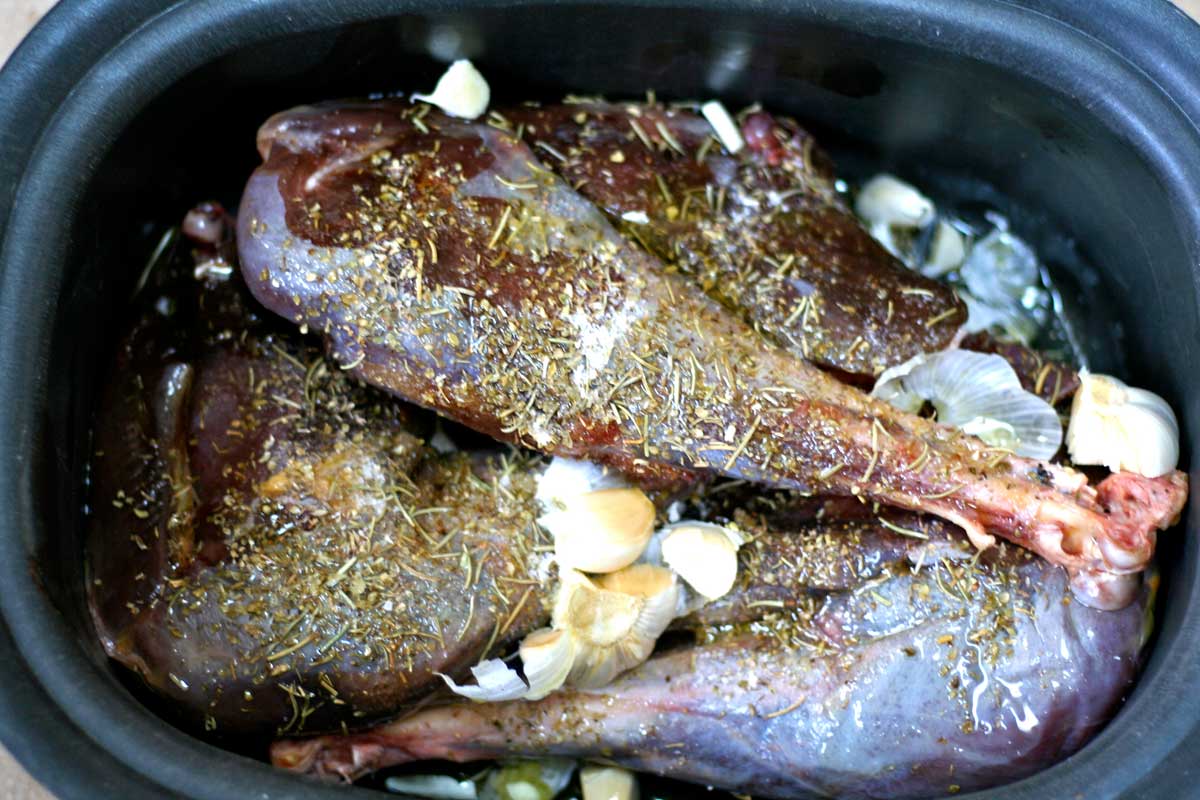 slow cooked turkey legs