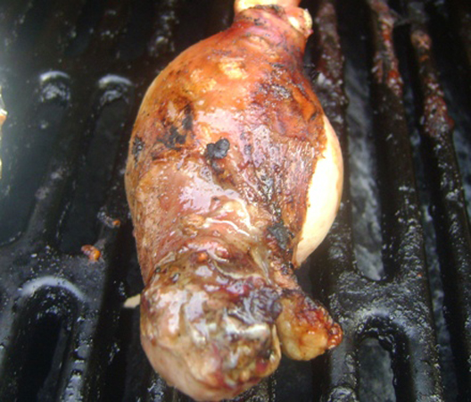 grilled bison testicles