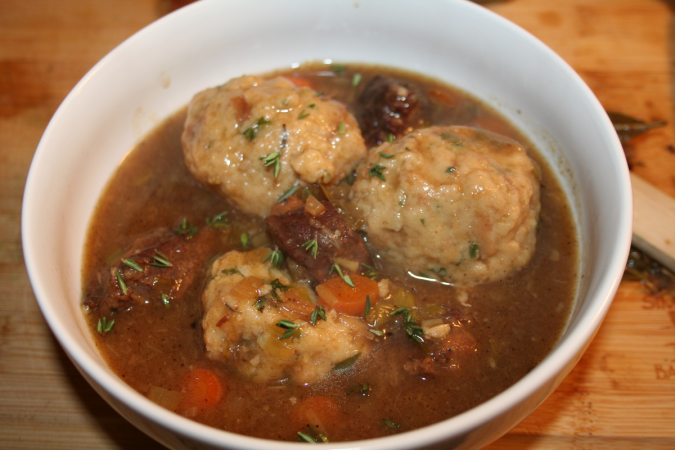 A Recipe for Venison Stew with Bacon and Onion Dumplings