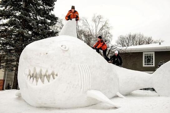 Minnesota Brothers Build Monster Snow Shark