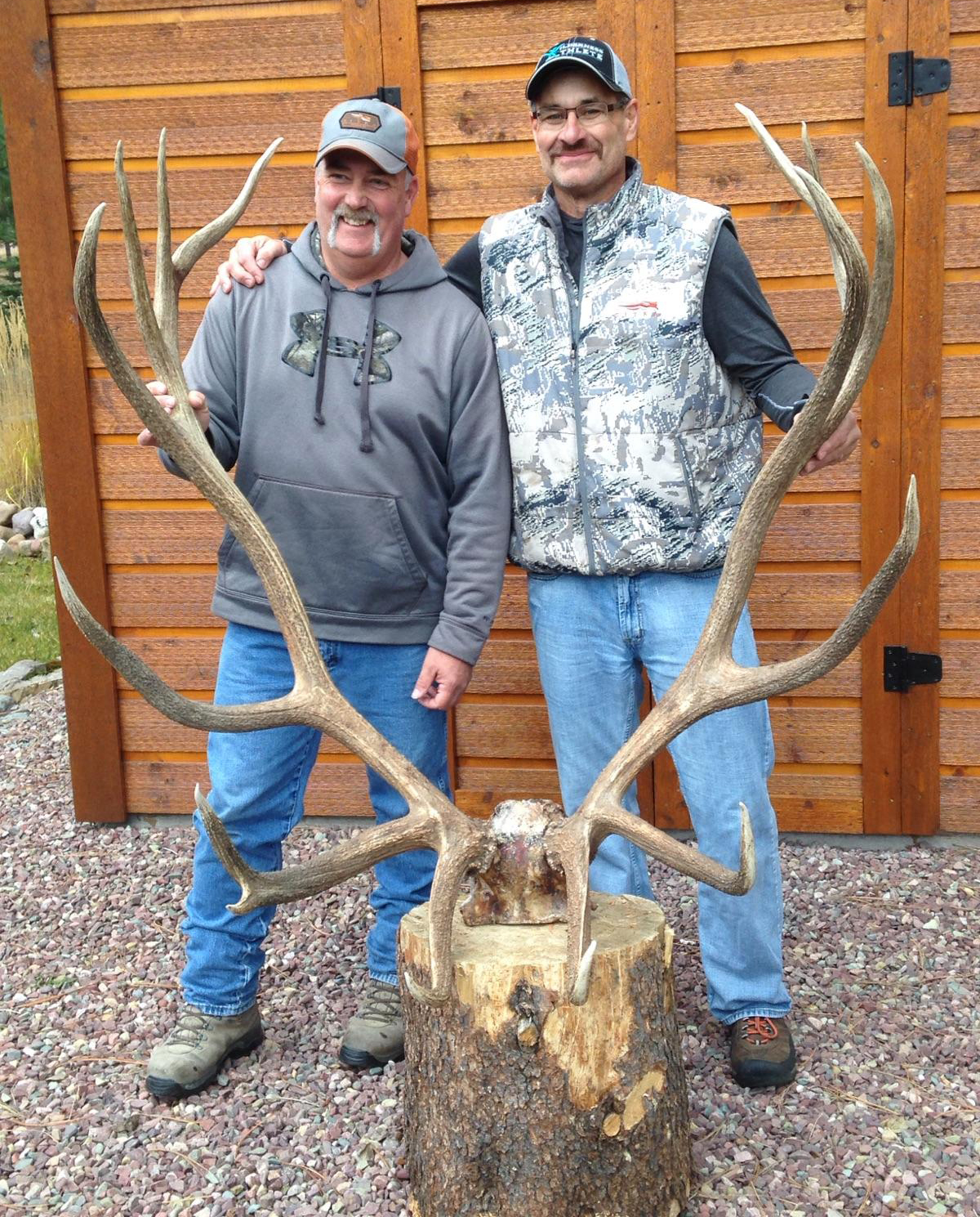steve felix and hunting buddy world record elk