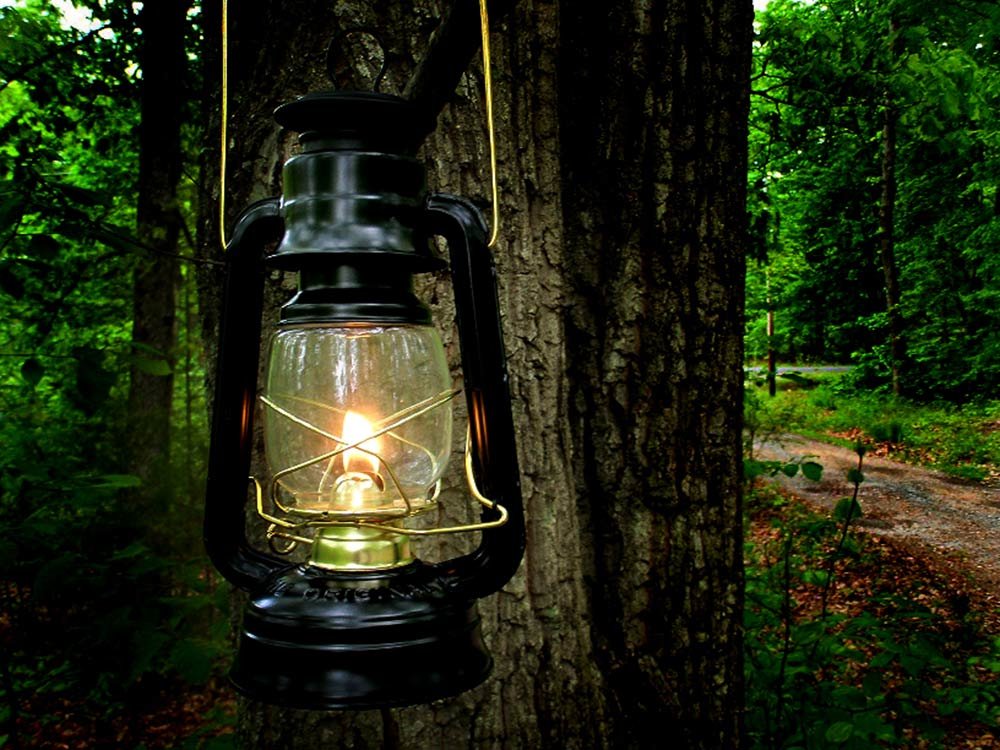 lantern at night