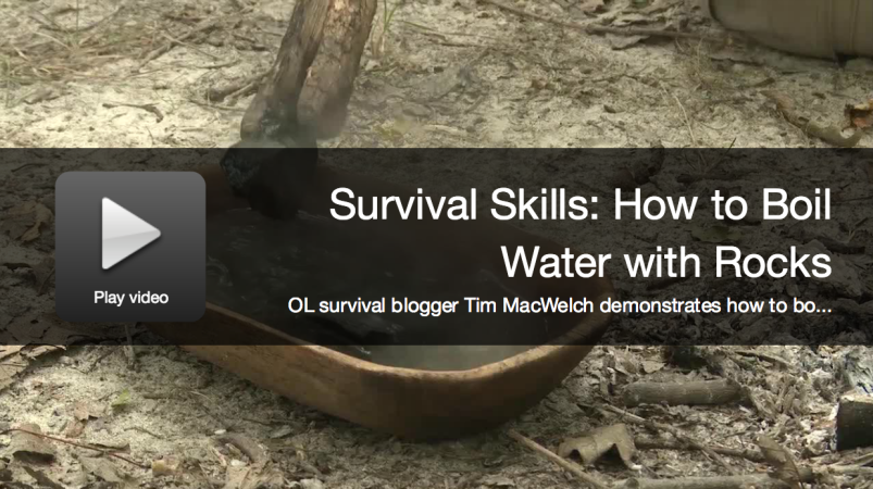 Survival Skills: Cooking On A Rock Frying Pan