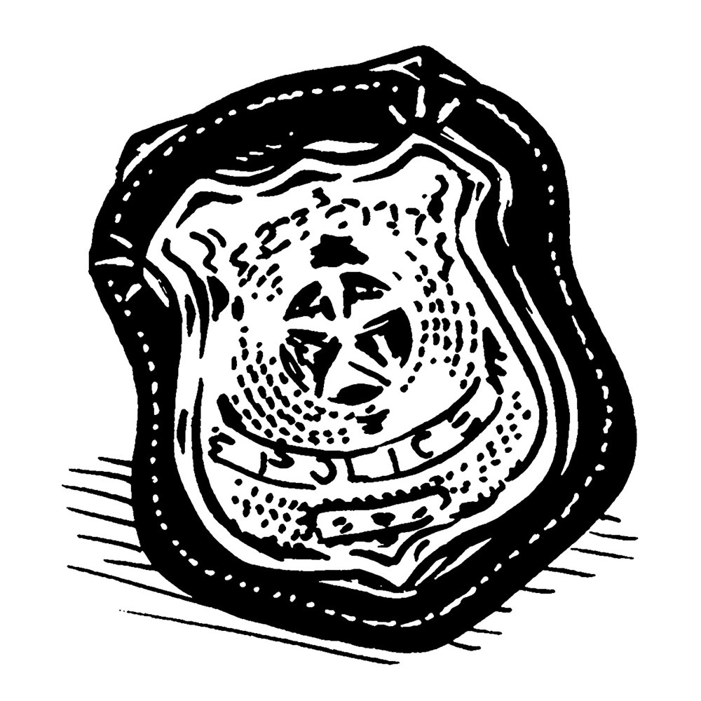 Police badge illustration