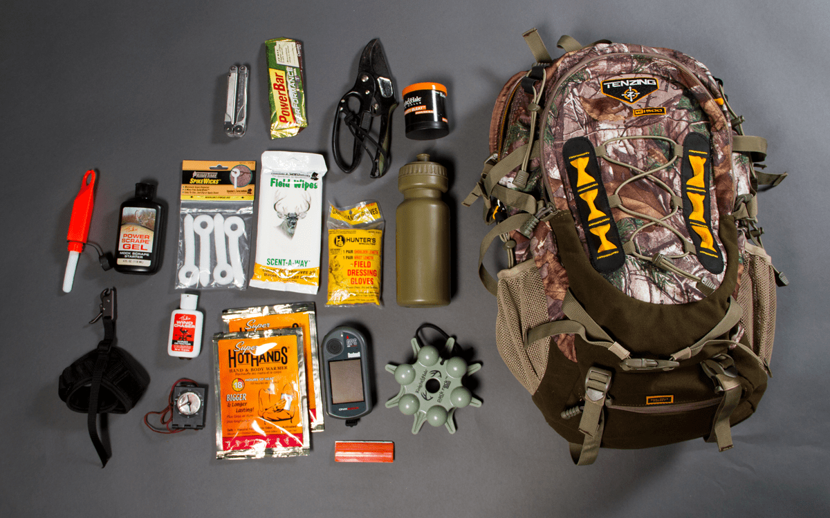 Bowhunting backpack with gadgets