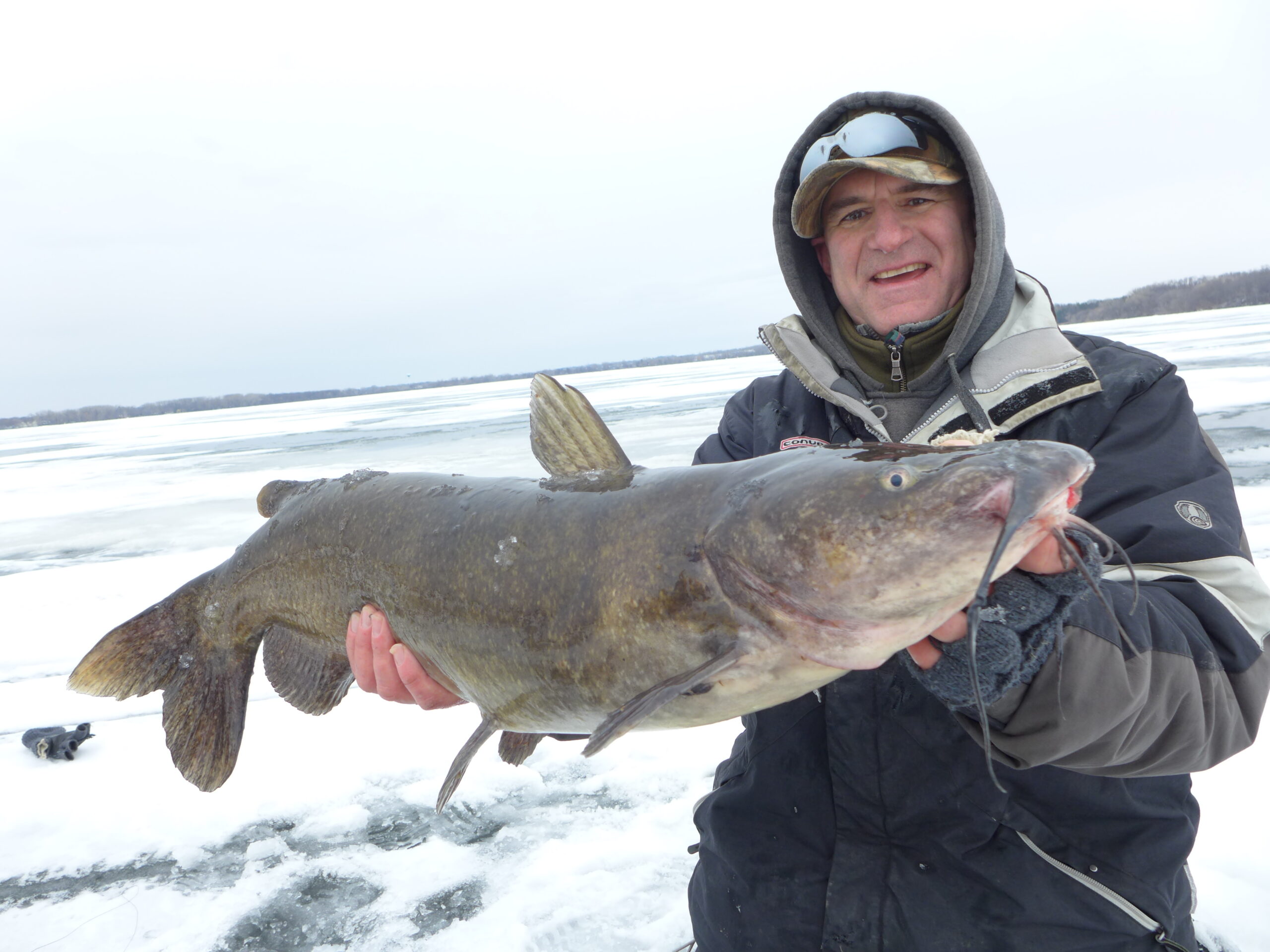 big catfish through the ice