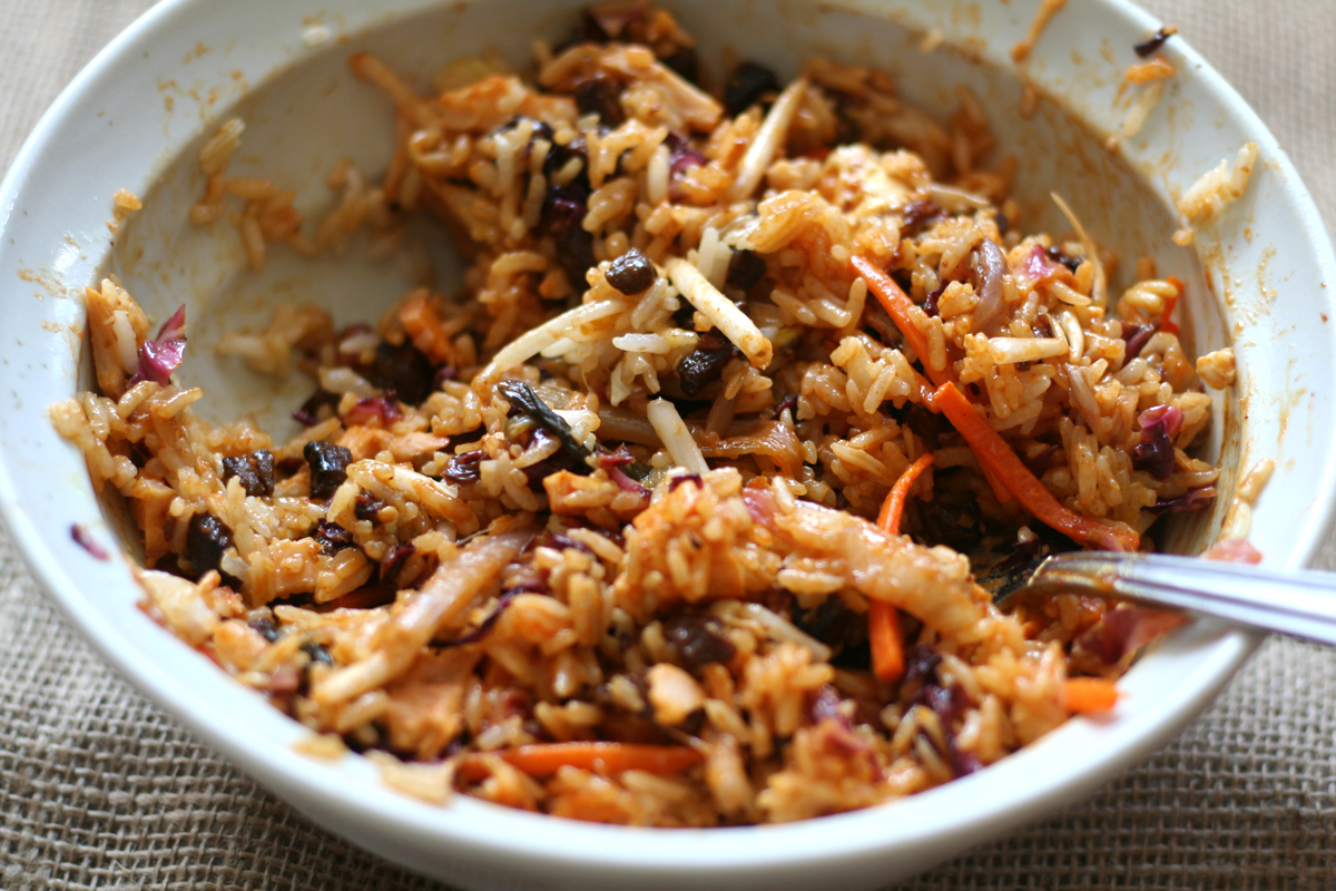 bowl of mixed bibimbap