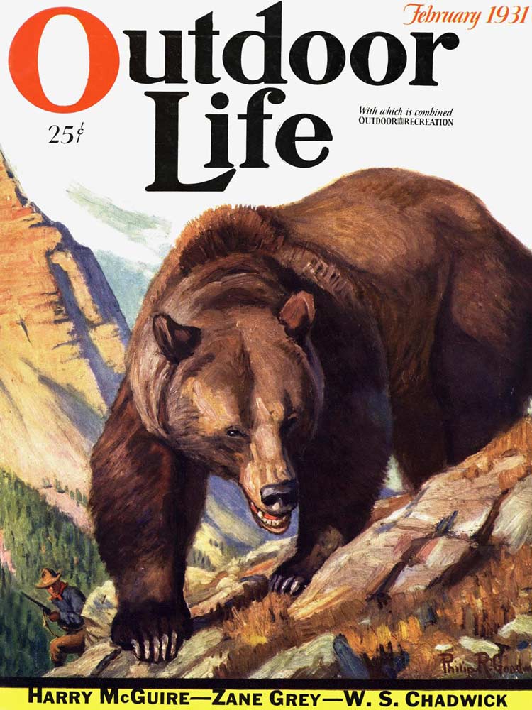 Cover of the February 1931 issue of Outdoor Life