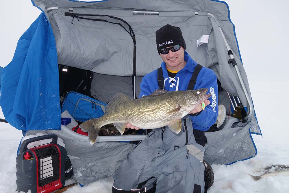 What's your go-to setup for catching walleye while ice fishing