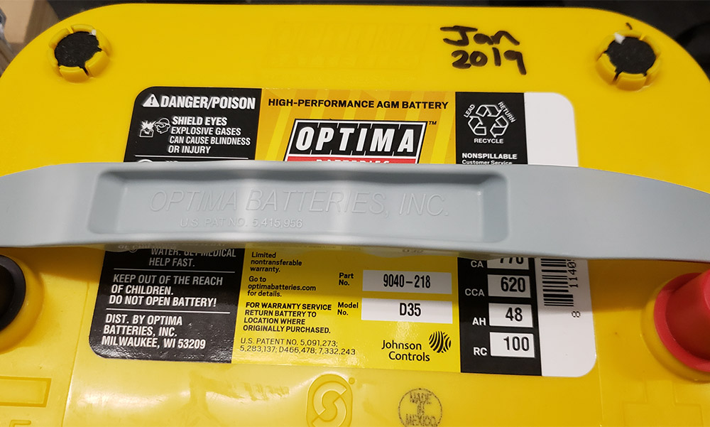 yellow optima battery