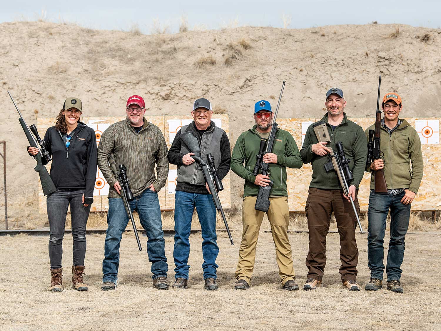 lineup of rifle and shotgun testers
