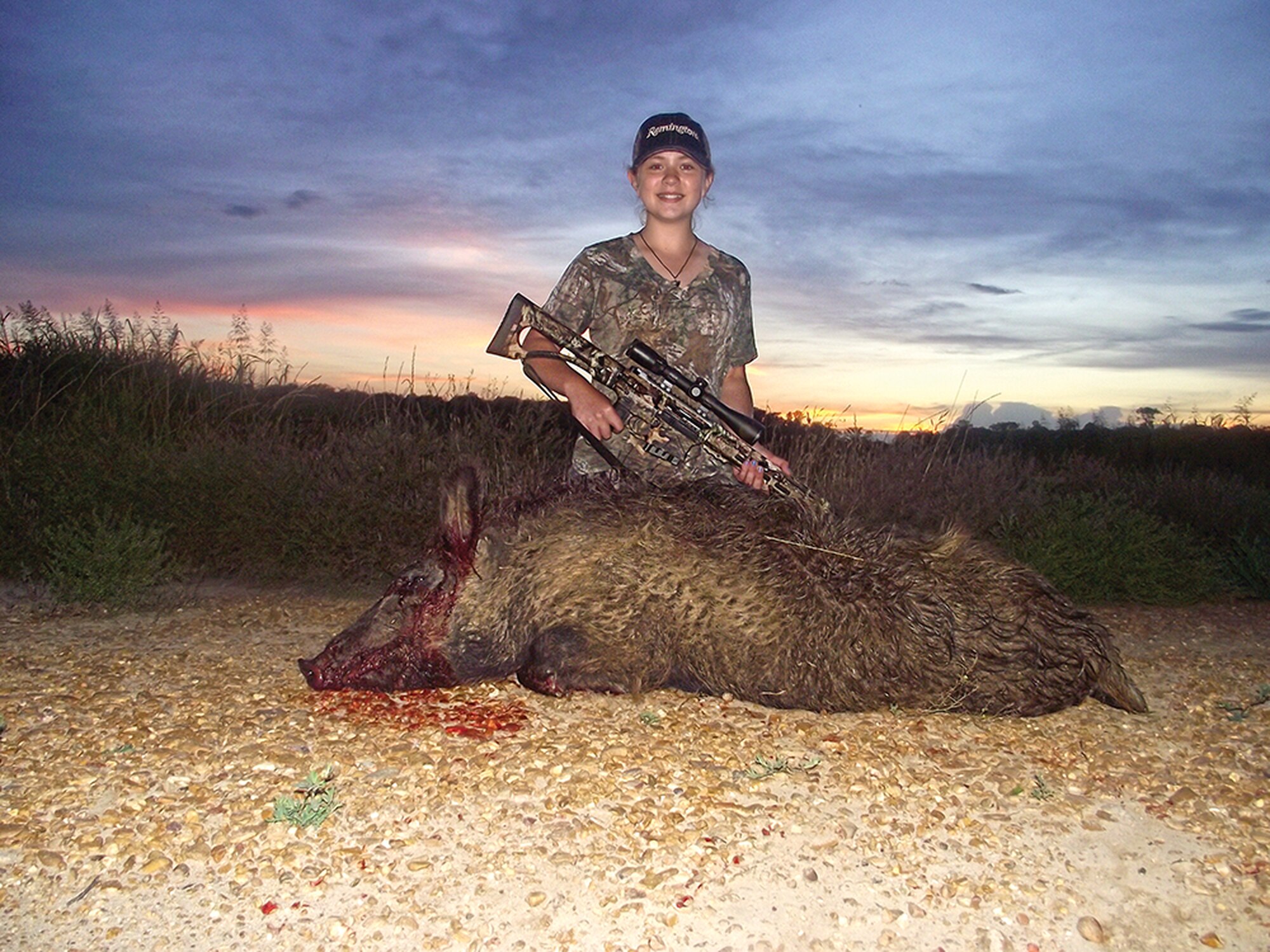 A successful hog hunt down in Missouri.