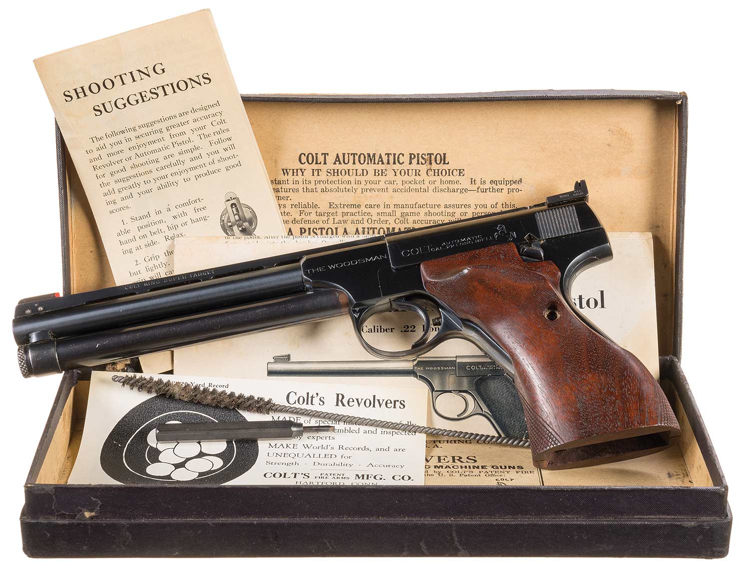colt woodsman rimfire pistol
