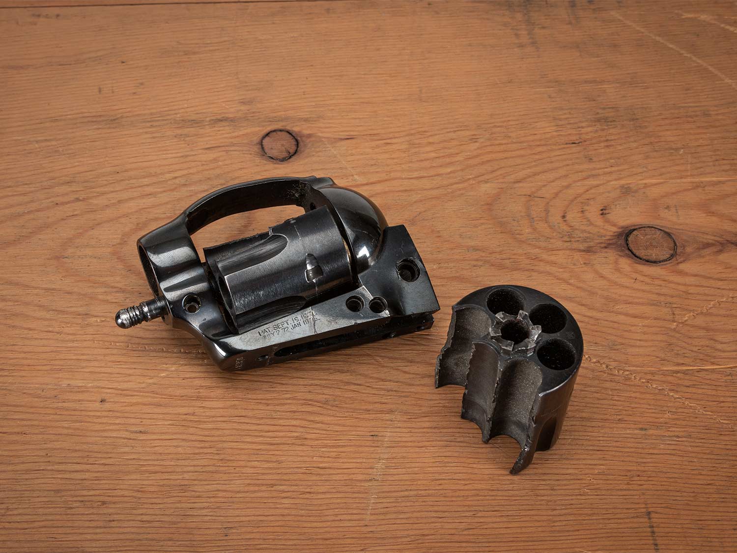 a blown out revolver