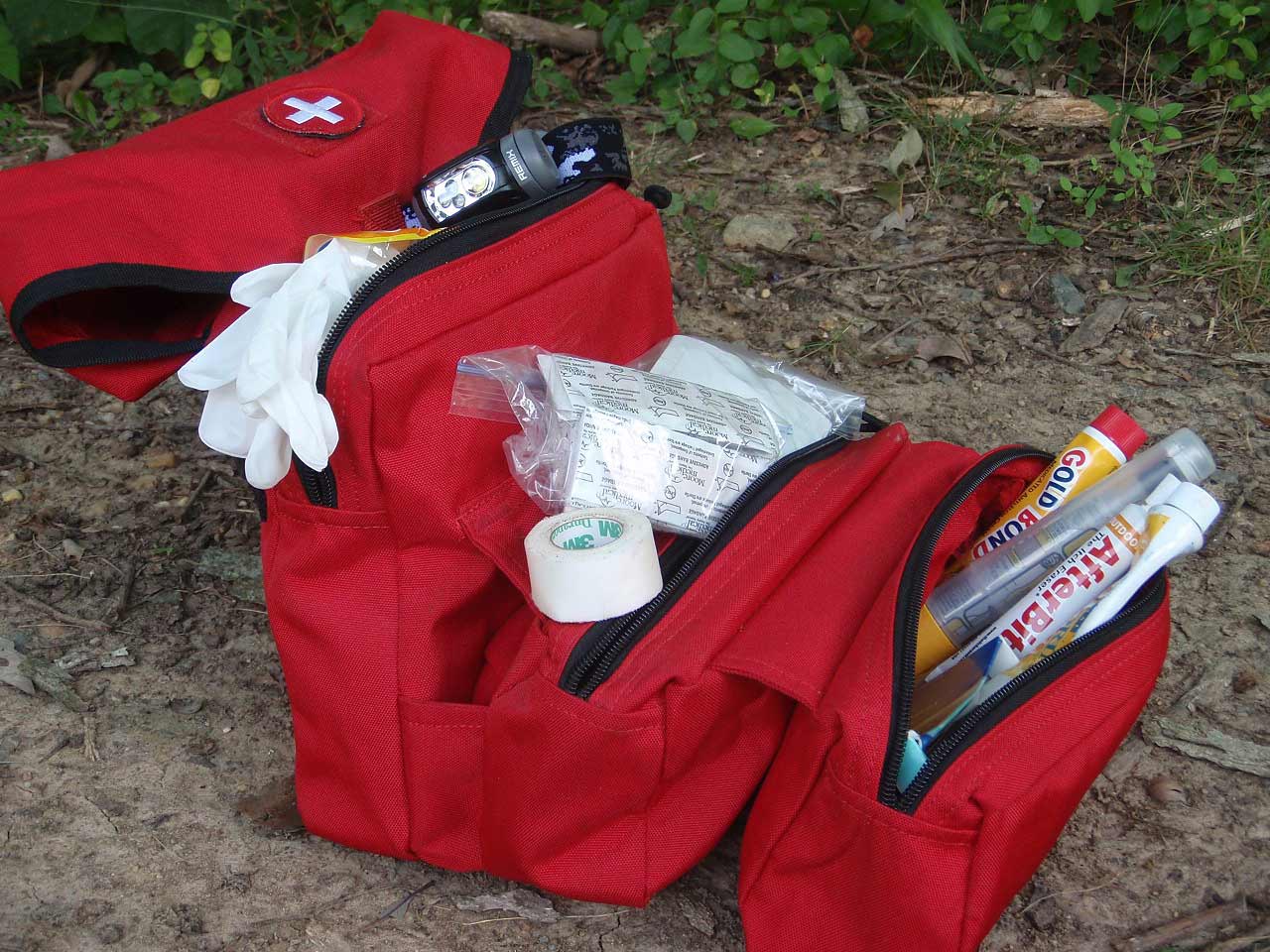 a red medical kit for emergencies