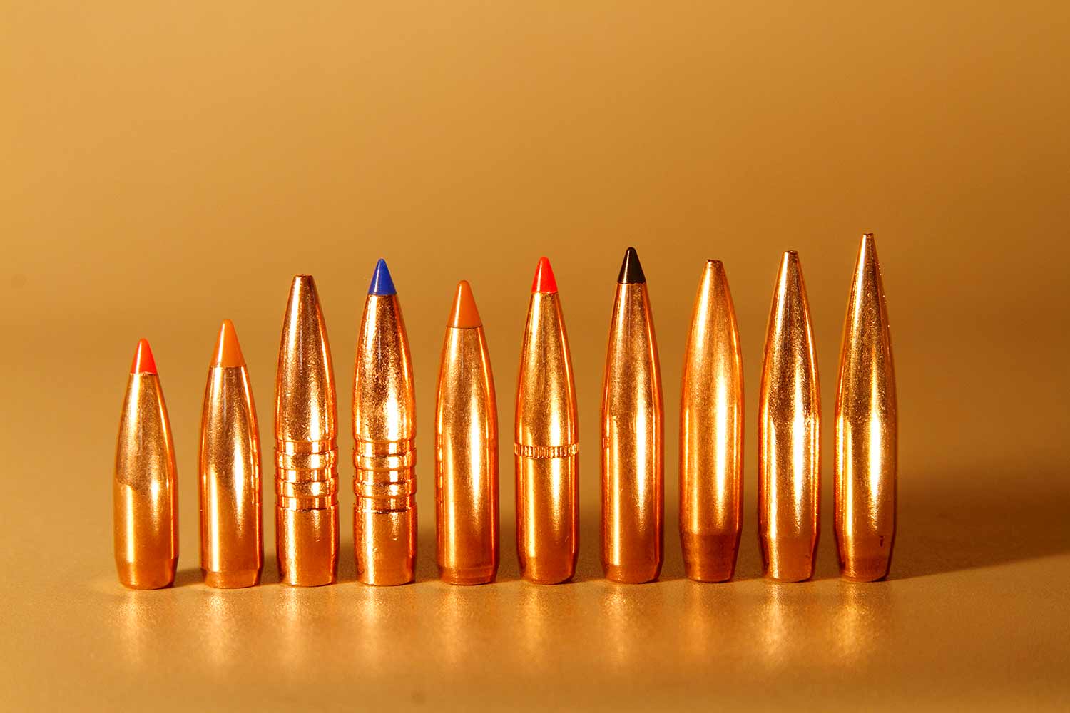 A lineup of 6.5 ammo