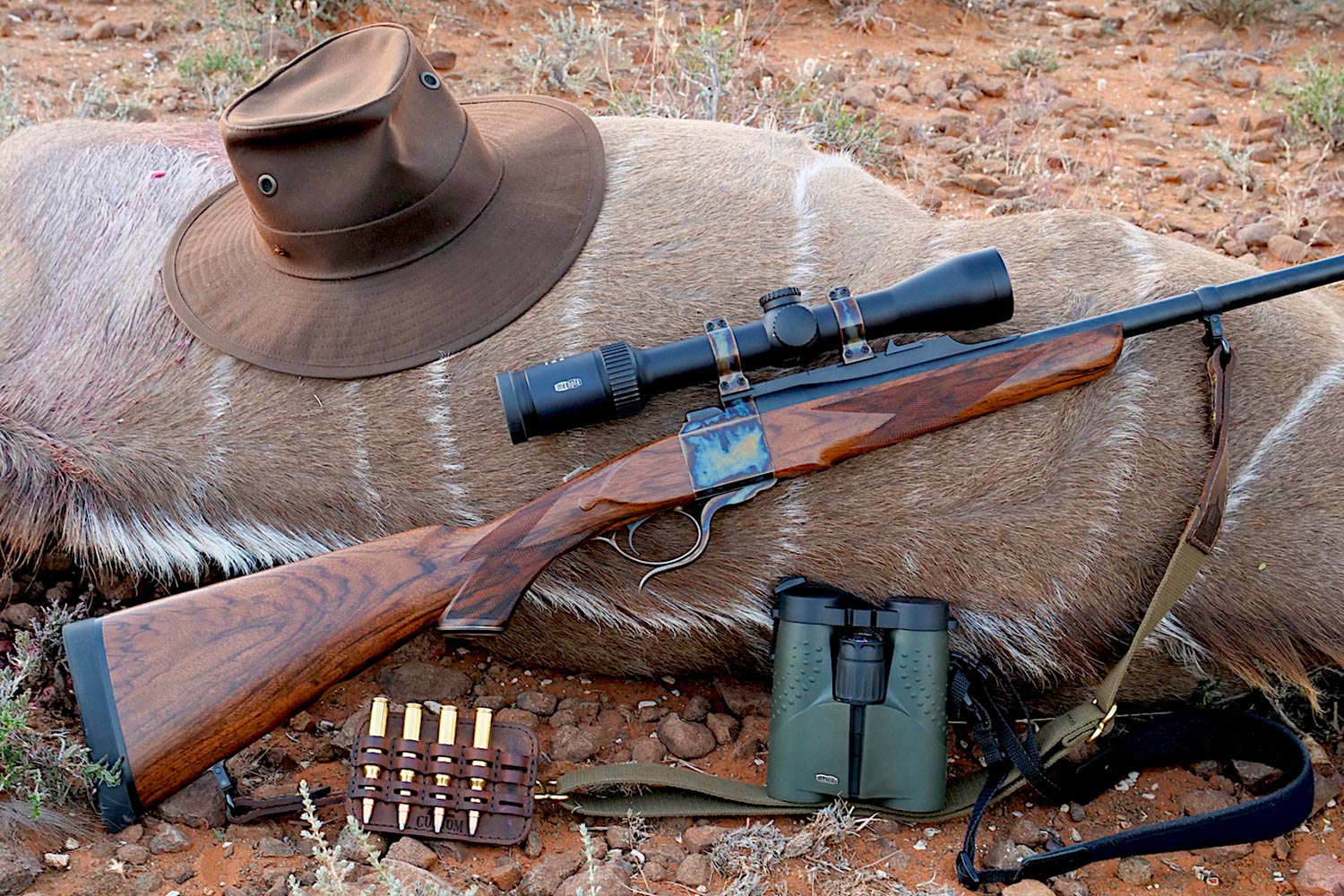 Backcountry hunting gear and rifles