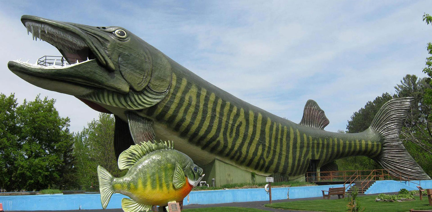 A giant muskie monument.