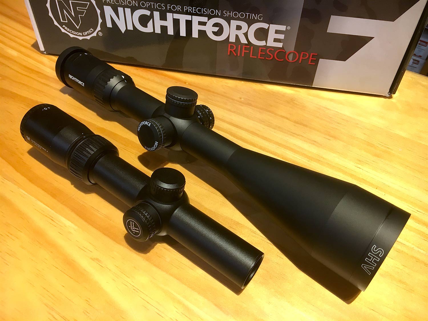 Two Nightforce riflescopes.