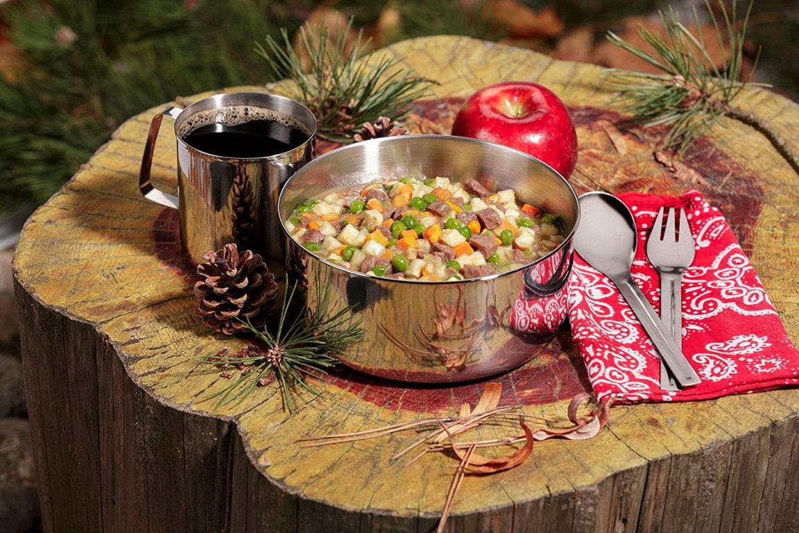 food on a tree stump