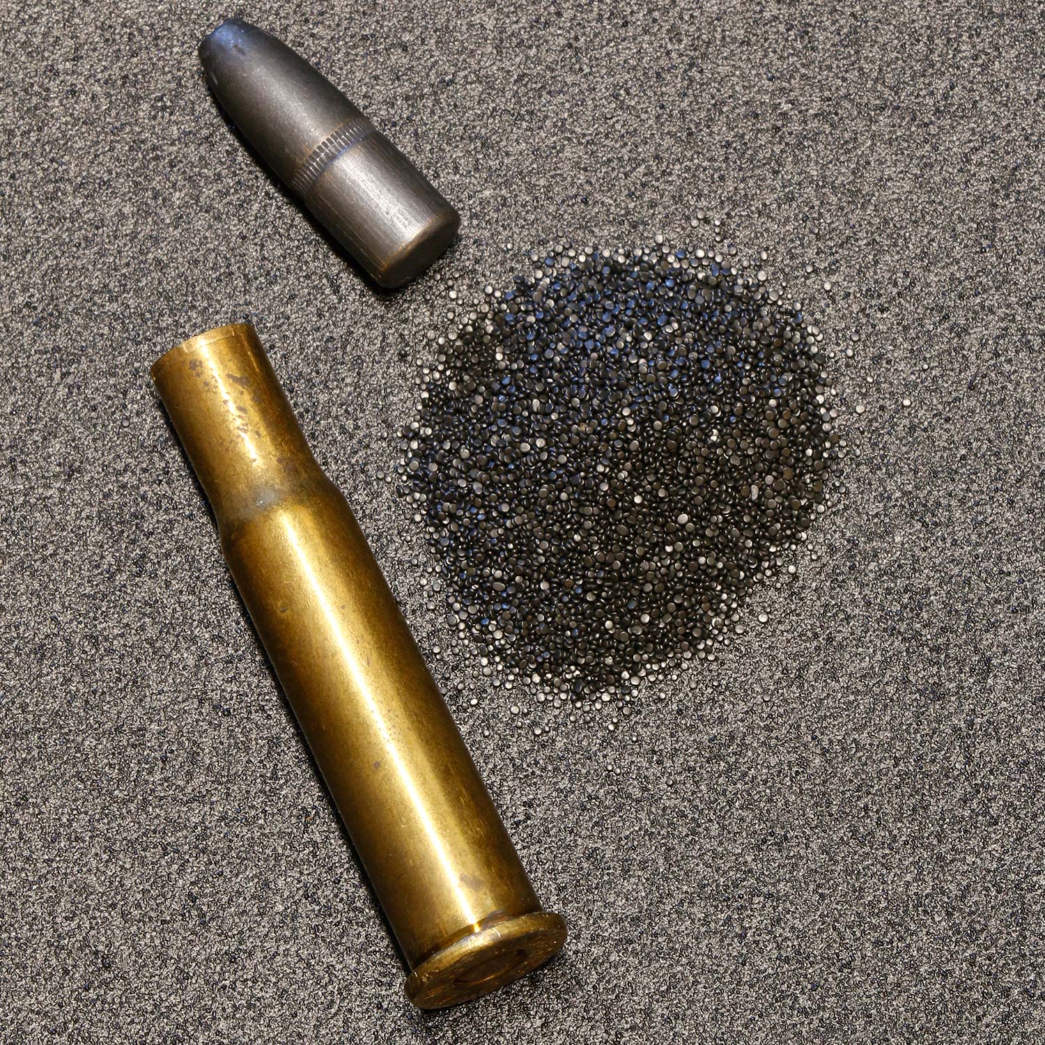 gunpowder in a rifle ammo.