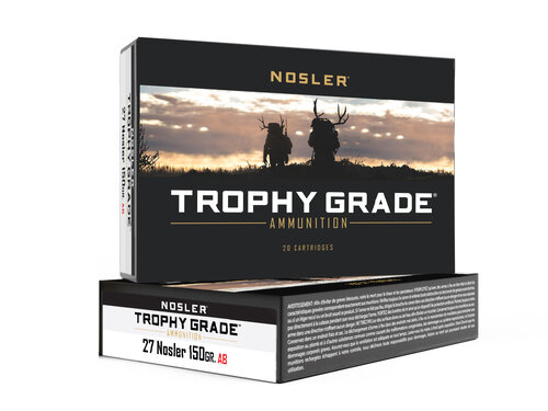 Boxes of Nosler trophy grade ammunition