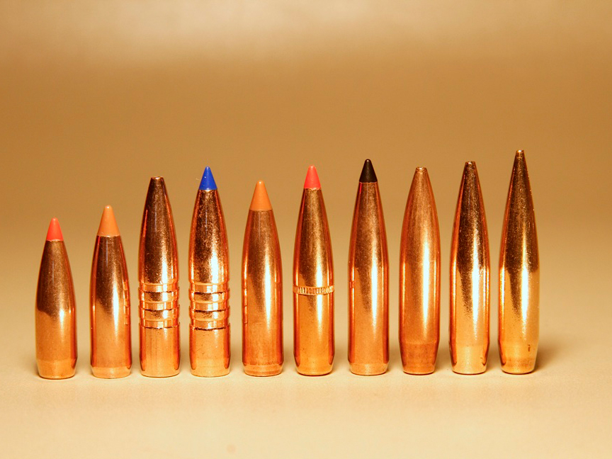 A lineup of 6.5 Creedmoor and Remington ammos.