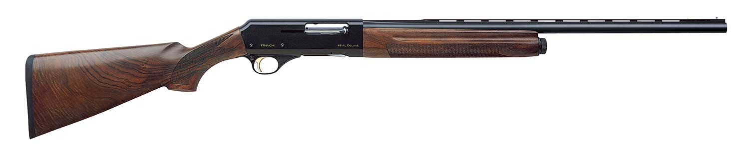 A Franchi 48AL Deluxe shotgun on a white background.