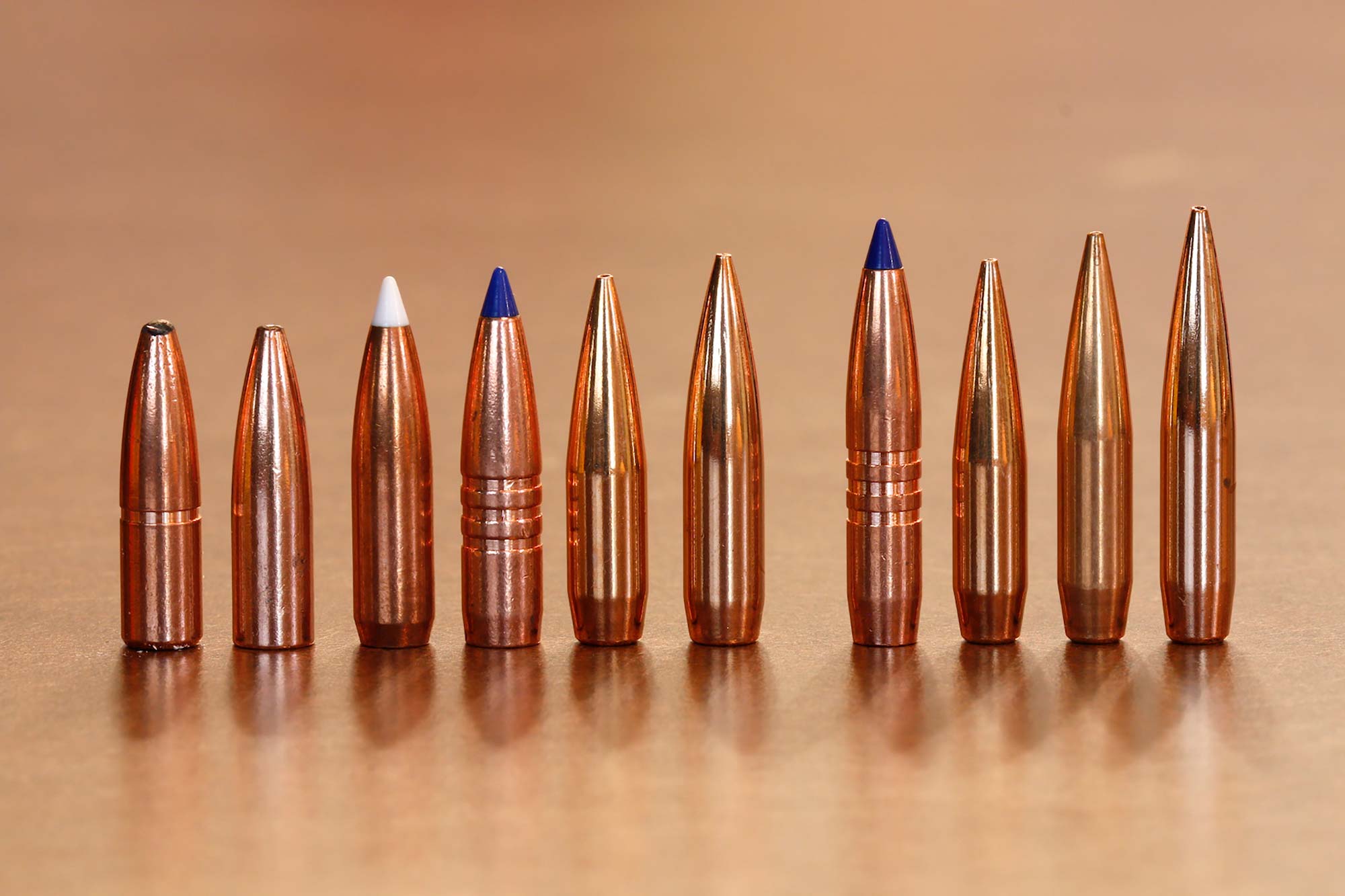 The six .308 bullets on the left don’t appear to look much wider than the four .284 bullets on the right.
