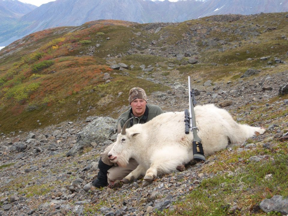 Freel with .25/06 mountain goat