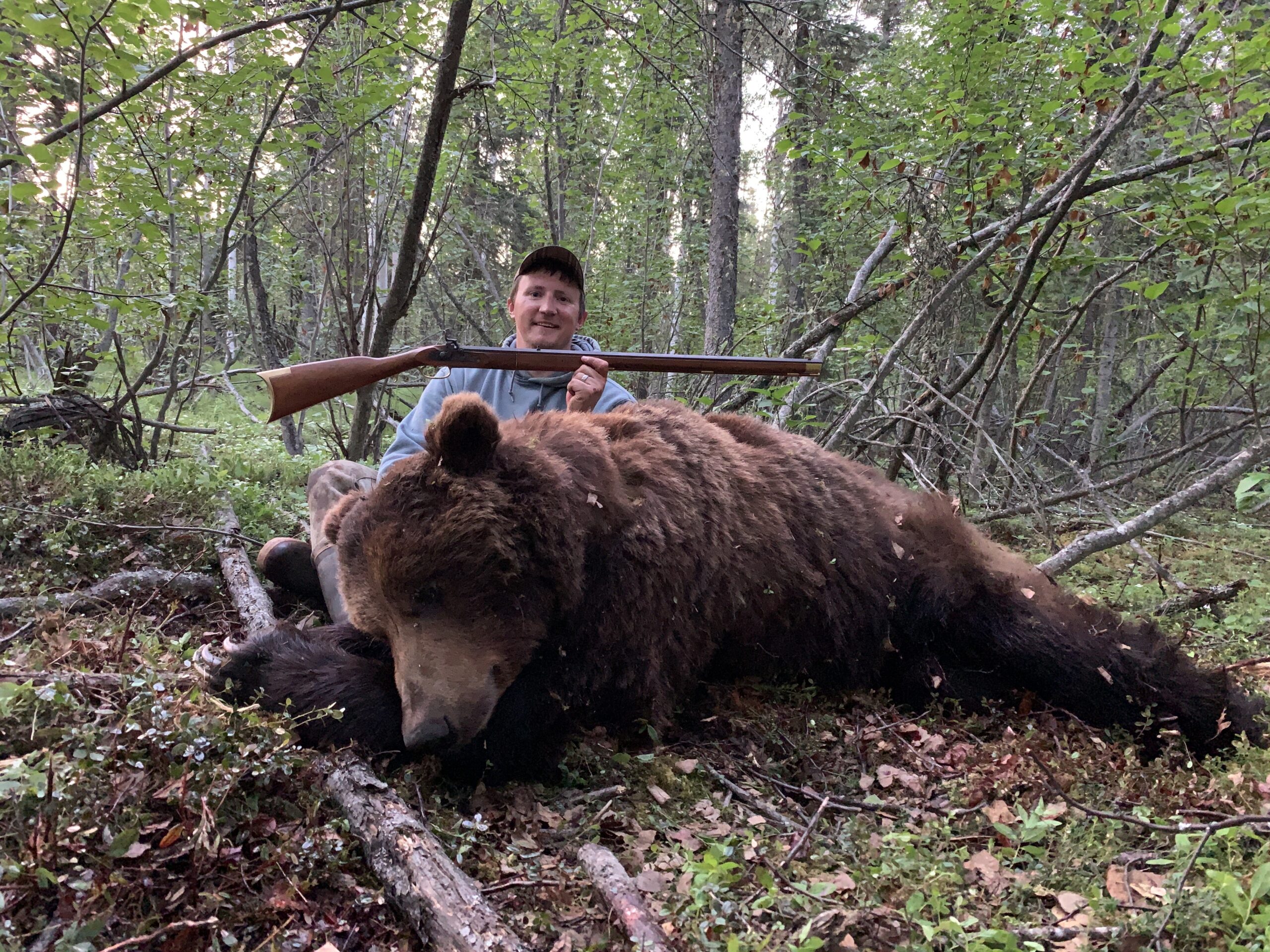 Freel with muzzleloader Grizzly Bear