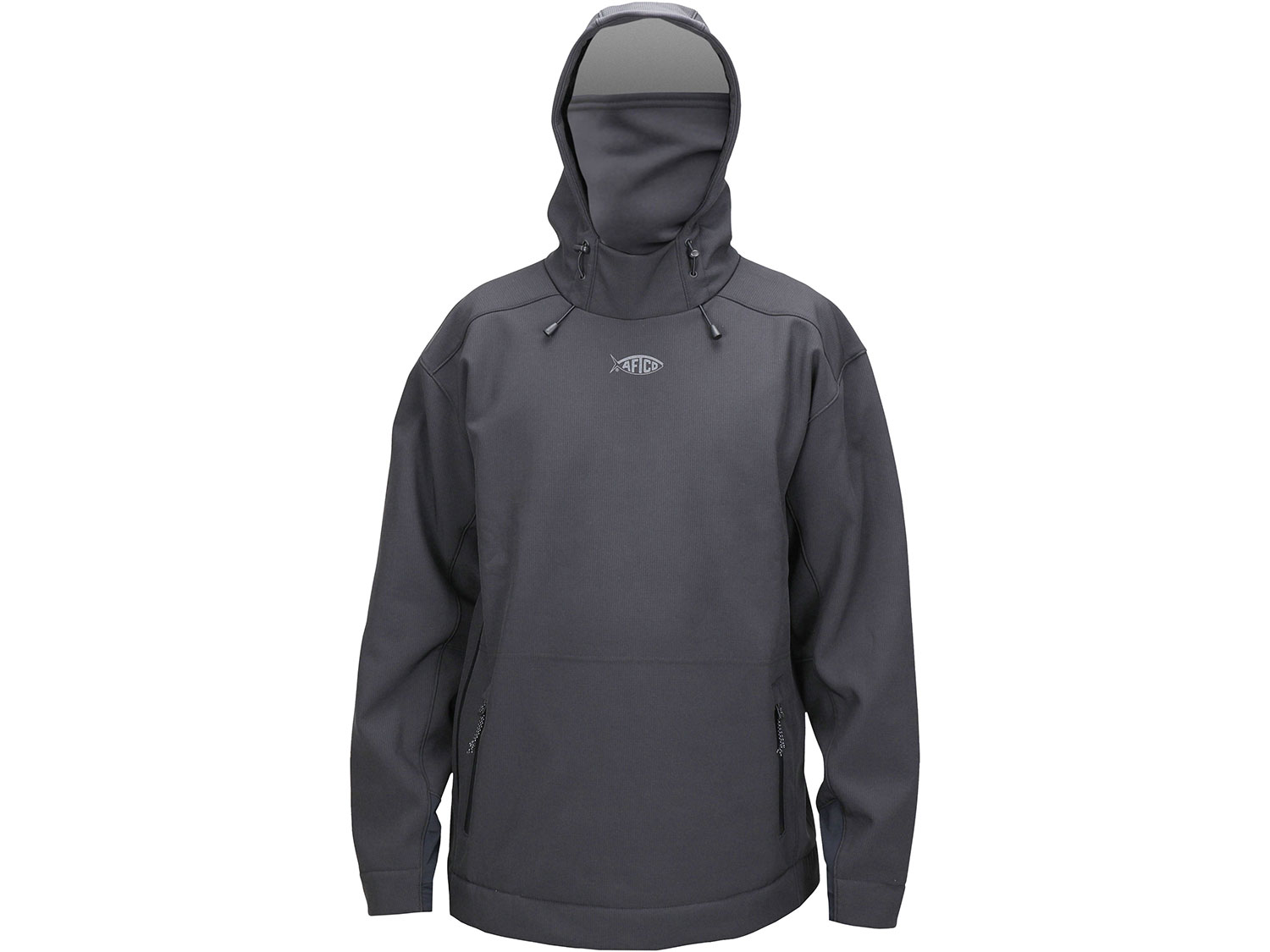 A black waterproof hoodie