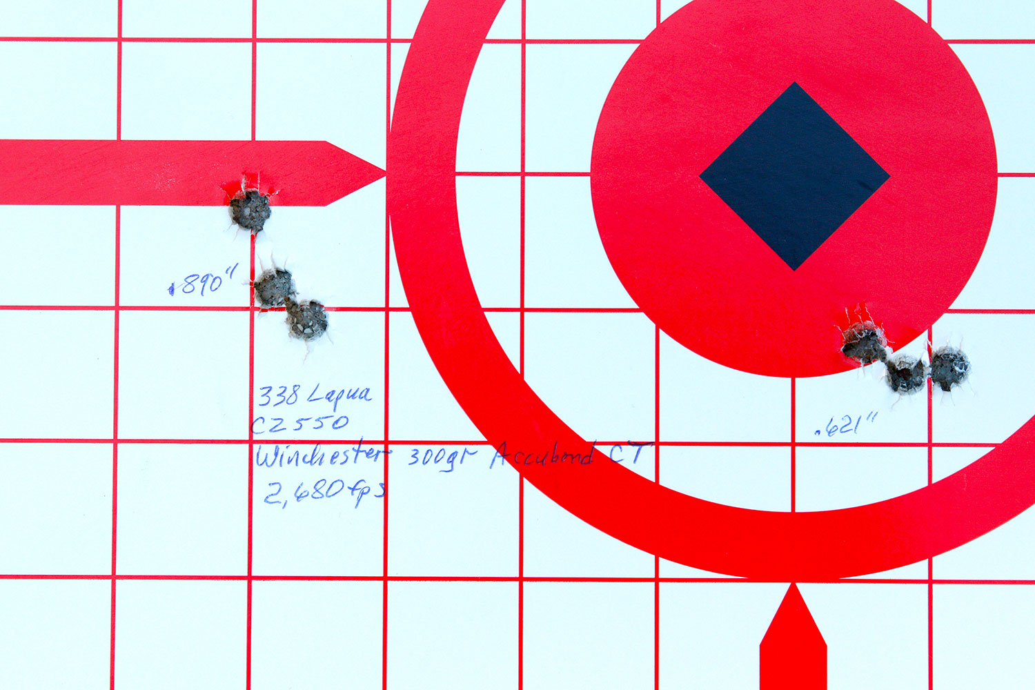 A target shot group.