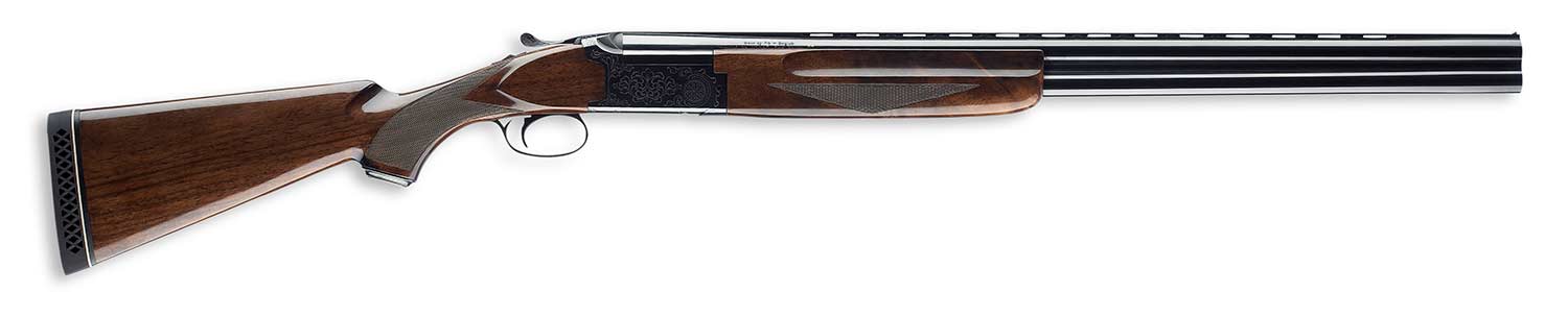 A winchester shotgun on a white background.
