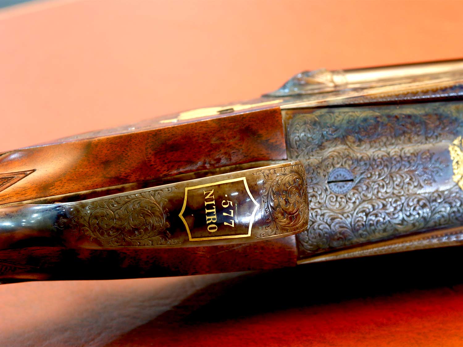 The .577 Nitro Express closeup details.