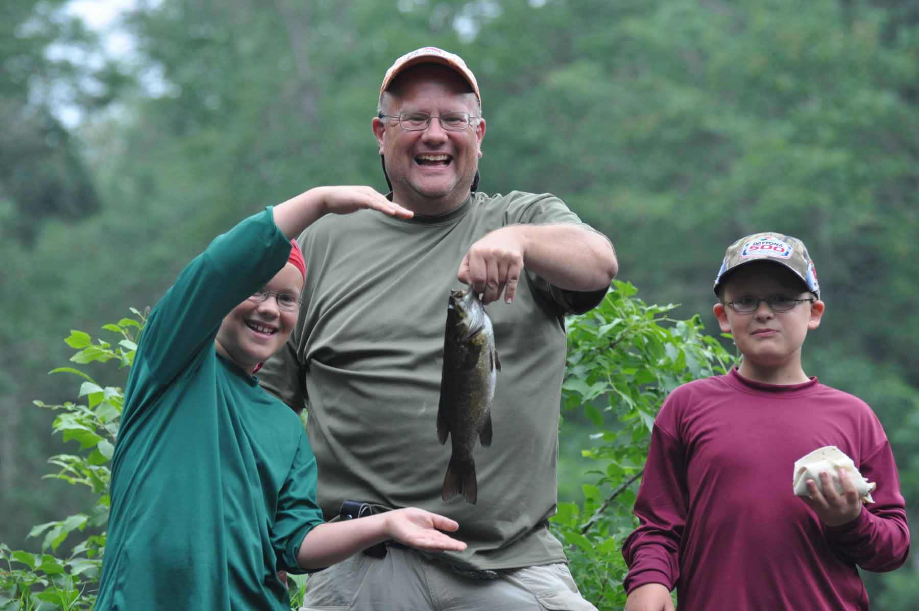 A dad and two sons go fishing to temper the effects of coronavirus isolation.