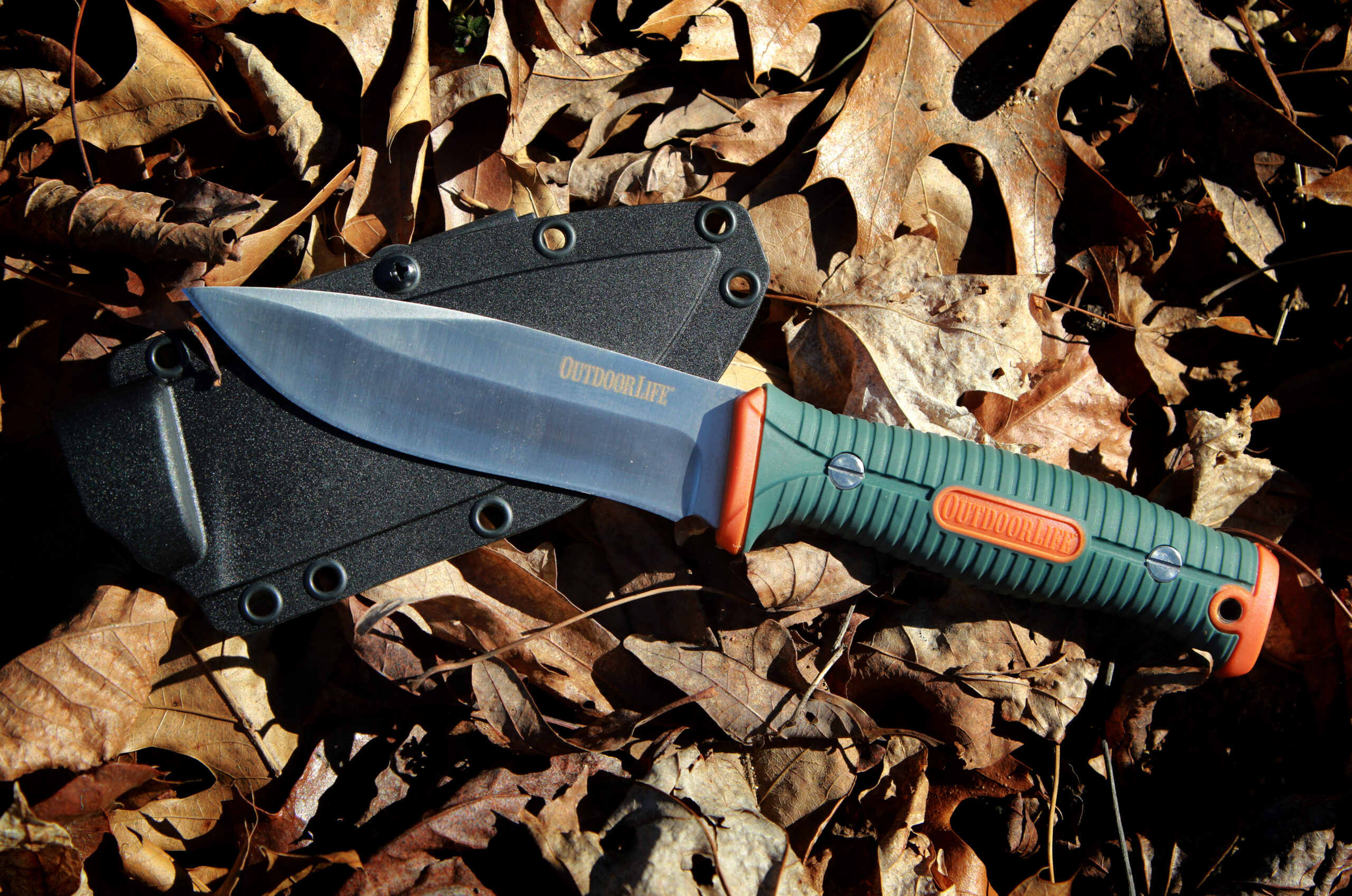 A fixed-blade camping and hunting knife by Outdoor Life.