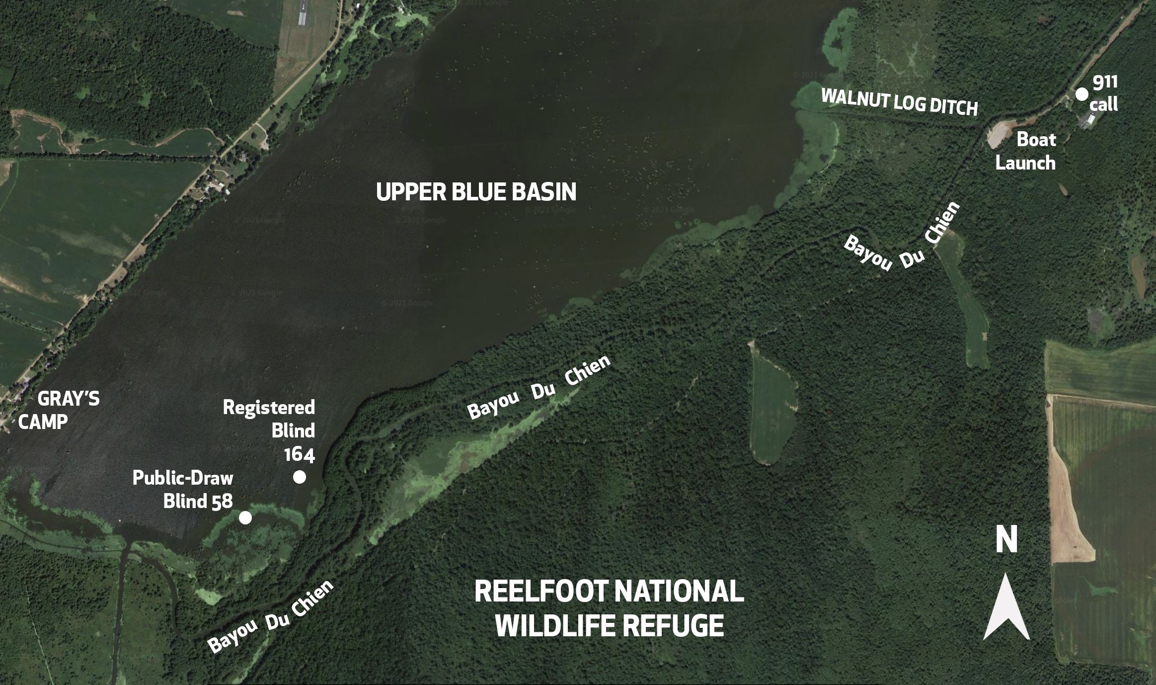 A map of what happened at Reelfoot Lake, Upper Blue Basin