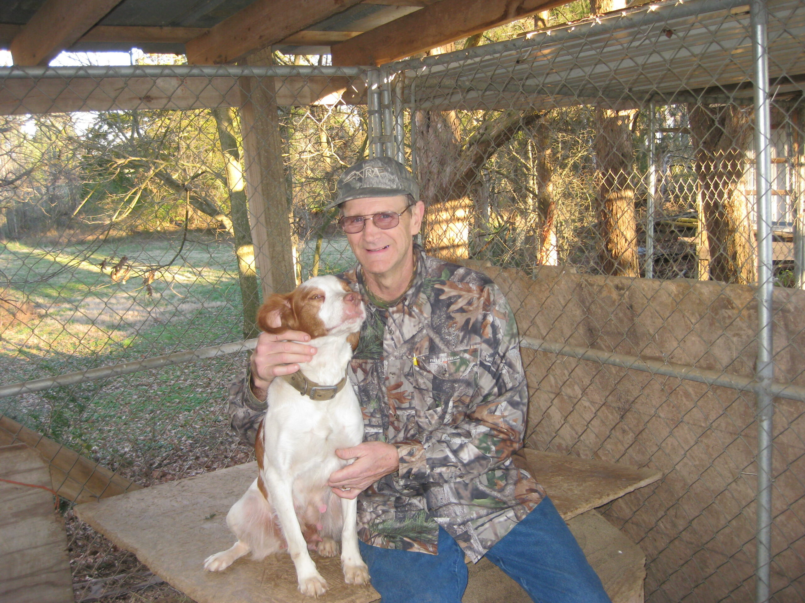 David Vowell with his dog.