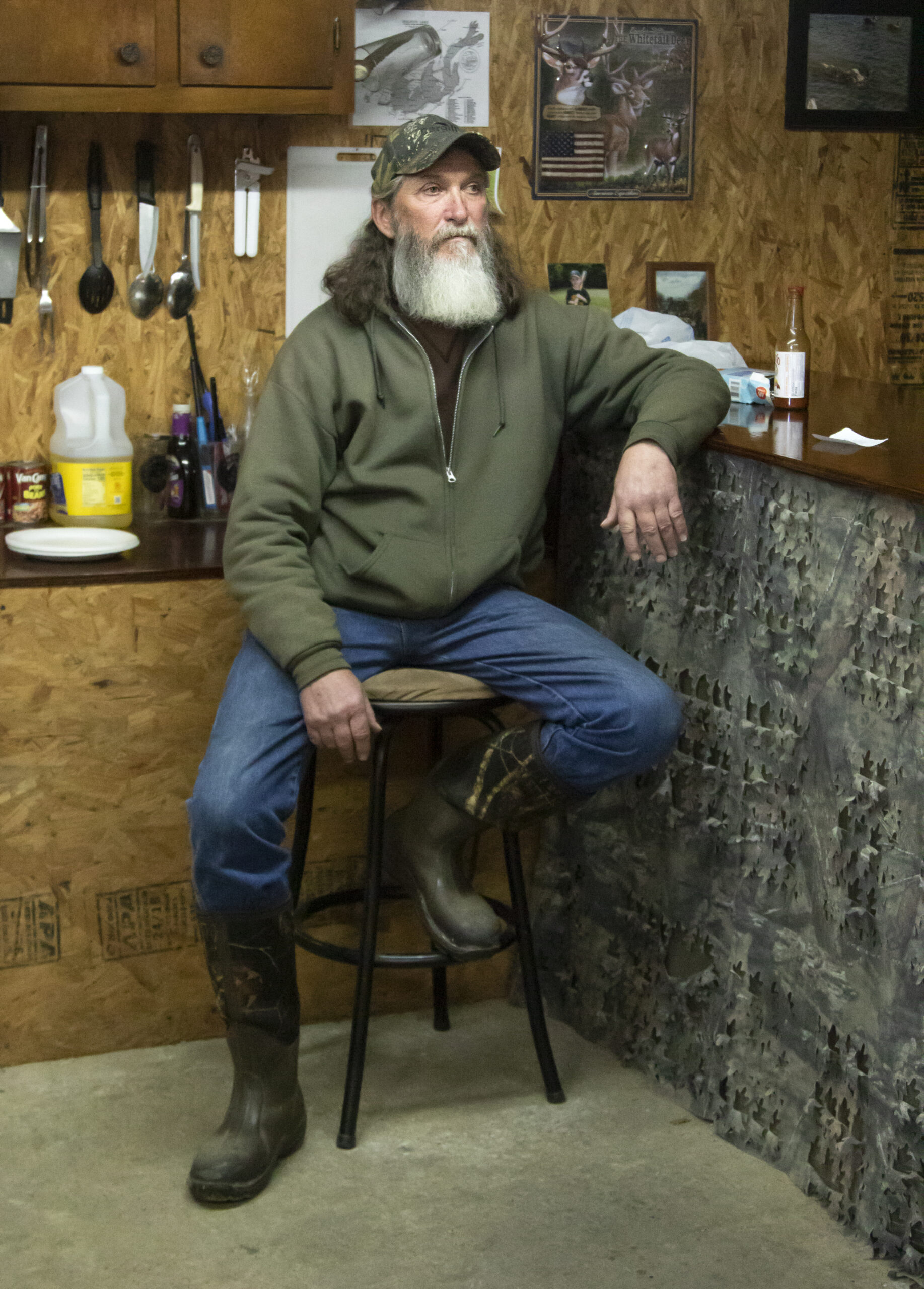 Jeff Crabtree at home in his shop in Tennessee.