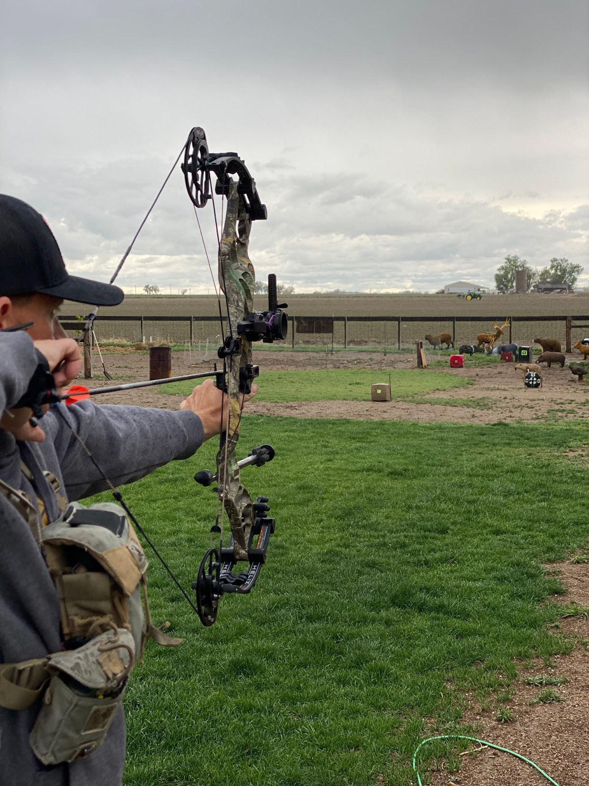 Man shooting with the Hoyt Helix Turbo