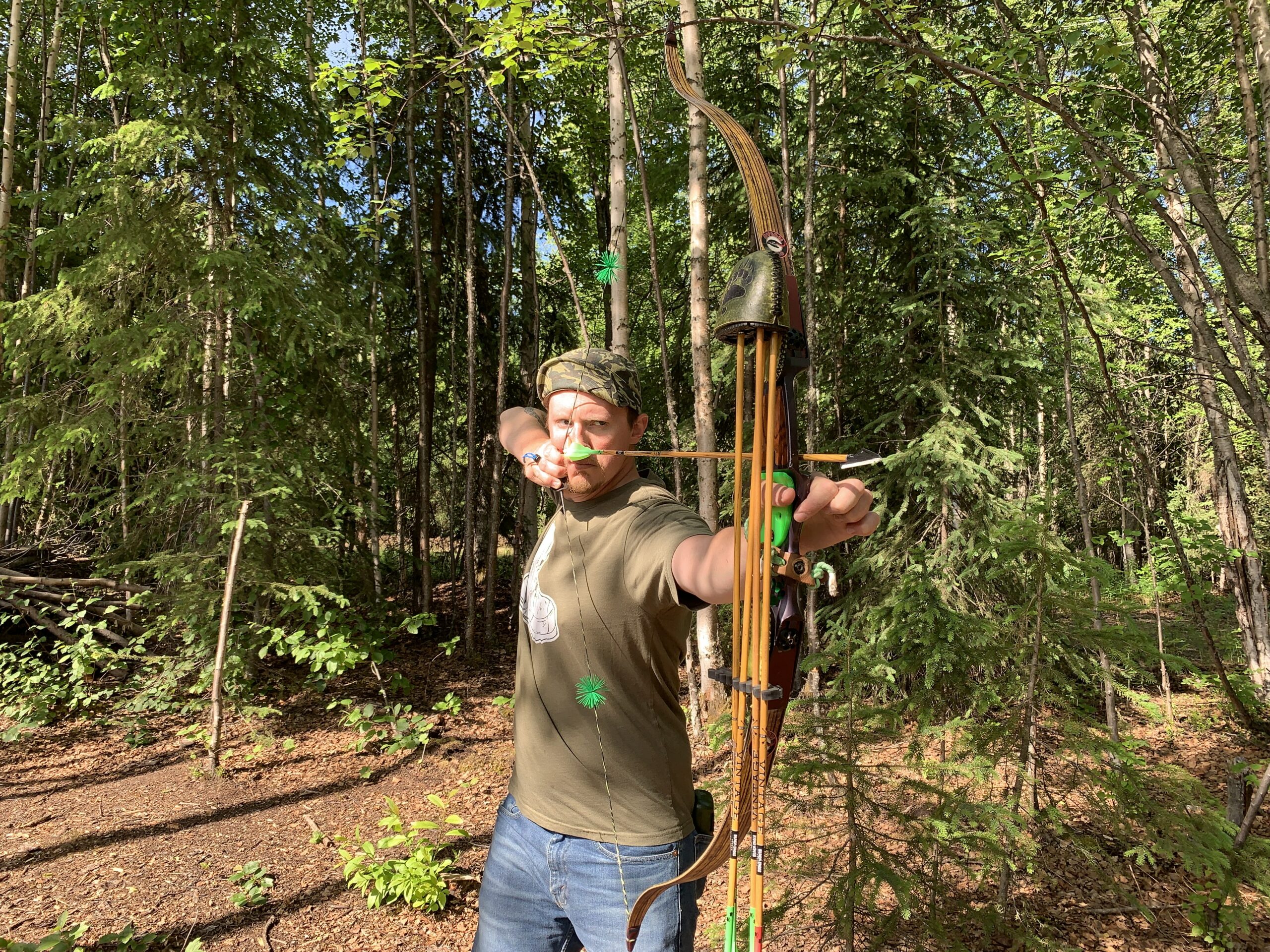 shooting a traditional bow