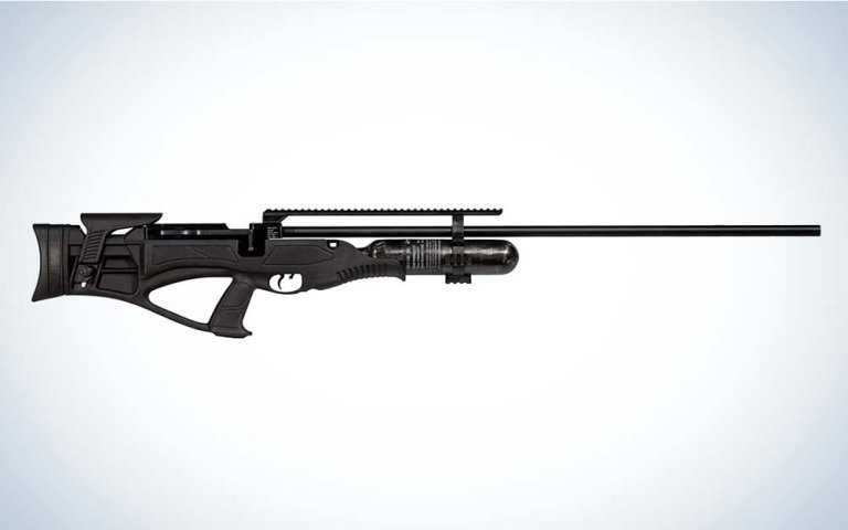 A black Hatsan Piledriver air rifle