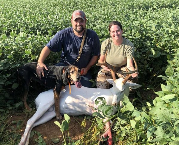 Southwest Georgia Bowhunter Takes Rare Piebald Buck